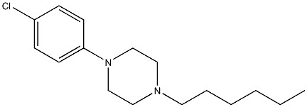 1-(4-chlorophenyl)-4-hexylpiperazine 结构式