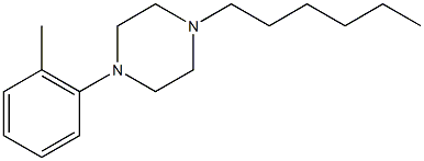 1-hexyl-4-(2-methylphenyl)piperazine 结构式