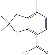 2,2,4-trimethyl-2,3-dihydro-1-benzofuran-7-carboxamide 结构式
