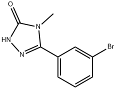 3-(3-溴苯基)-4-甲基-4,5-二氢-1H-1,2,4-三唑-5-酮 结构式