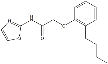 2-(2-butylphenoxy)-N-(1,3-thiazol-2-yl)acetamide 结构式