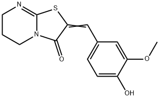 (2Z)-2-[(4-hydroxy-3-methoxyphenyl)methylidene]-2H,3H,5H,6H,7H-[1,3]thiazolo[3,2-a]pyrimidin-3-one 结构式