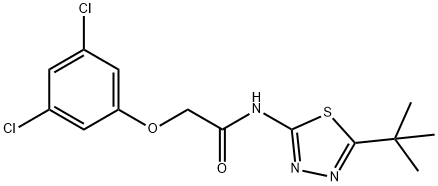 N-[5-(tert-butyl)-1,3,4-thiadiazol-2-yl]-2-(3,5-dichlorophenoxy)acetamide 结构式