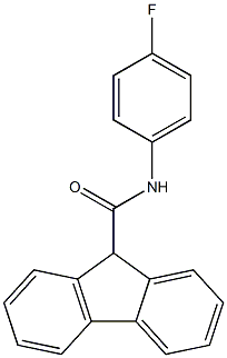 N-(4-fluorophenyl)-9H-fluorene-9-carboxamide 结构式