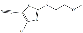 4-chloro-2-[(2-methoxyethyl)amino]-1,3-thiazole-5-carbonitrile 结构式