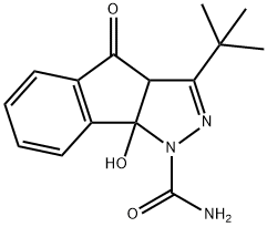 3-(叔丁基)-8B-羟基-4-氧代-4,8B-二氢茚并[1,2-C]吡唑-1(3AH)-甲酰胺 结构式