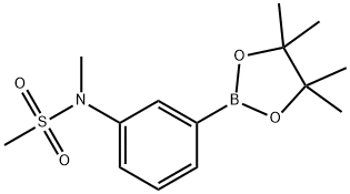 N-methyl-N-(3-(4,4,5,5-tetramethyl-1,3,2-dioxaborolan-2-yl)phenyl)methanesulfonamide 结构式