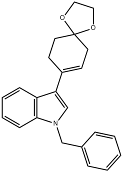 1-benzyl-3-(1,4-dioxaspiro[4.5]dec-7-en-8-yl)-1H-indole 结构式