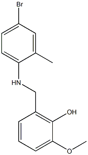 2-{[(4-bromo-2-methylphenyl)amino]methyl}-6-methoxyphenol 结构式