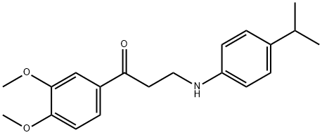 1-(3,4-dimethoxyphenyl)-3-{[4-(propan-2-yl)phenyl]amino}propan-1-one 结构式