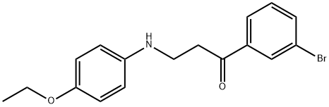 1-(3-bromophenyl)-3-[(4-ethoxyphenyl)amino]propan-1-one 结构式