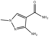 3-氨基-1-甲基-1H-吡唑-4-甲酰胺 结构式