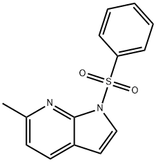 6-甲基-1-(苯磺酰基)-1H-吡咯并[2,3-B]吡啶 结构式