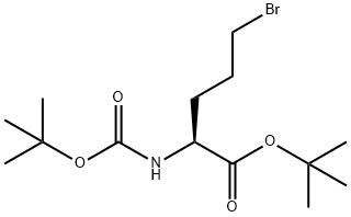 5-溴-N-叔丁氧羰基-L-正缬氨酸叔丁酯 结构式