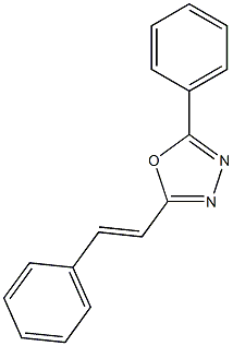 2-phenyl-5-[(E)-2-phenylethenyl]-1,3,4-oxadiazole 结构式