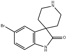 5-溴螺[二氢吲哚-3,4'-哌啶]-2-酮 结构式