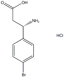 L-3-氨基-3-(4-溴苯基)丙酸盐酸盐 结构式