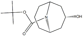 9-AZABICYCLO[3.3.1]NONANE-9-CARBOXYLIC ACID, 3-HYDROXY-, 1,1-DIMETHYLETHYL ESTER, (3-EXO)- 结构式