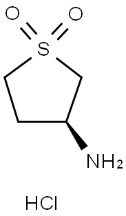 (S)-3-氨基四氢噻吩1,1-二氧化物盐酸盐 结构式