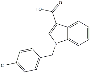 1-[(4-chlorophenyl)methyl]-1H-indole-3-carboxylic acid 结构式