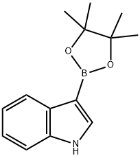 吲哚-5-硼酸嚬哪醇酯 结构式