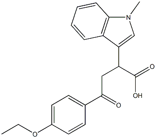 4-(4-ethoxyphenyl)-2-(1-methyl-1H-indol-3-yl)-4-oxobutanoic acid 结构式