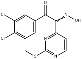 (2Z)-1-(3,4-dichlorophenyl)-2-(N-hydroxyimino)-2-[2-(methylsulfanyl)pyrimidin-4-yl]ethan-1-one 结构式