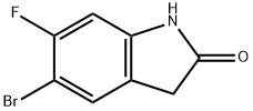 5‐bromo‐6‐fluoro‐2,3‐dihydro‐1H‐indol‐2‐one 结构式