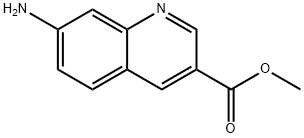 7-氨基喹啉-3-羧酸甲酯 结构式
