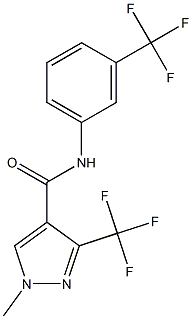 1-methyl-3-(trifluoromethyl)-N-[3-(trifluoromethyl)phenyl]-1H-pyrazole-4-carboxamide 结构式