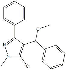 5-chloro-4-[methoxy(phenyl)methyl]-1-methyl-3-phenyl-1H-pyrazole 结构式