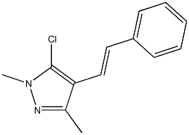 5-chloro-1,3-dimethyl-4-[(E)-2-phenylethenyl]-1H-pyrazole 结构式