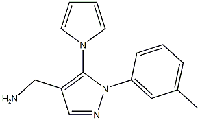[1-(3-methylphenyl)-5-(1H-pyrrol-1-yl)-1H-pyrazol-4-yl]methanamine 结构式