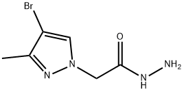 2-(4-溴-3-甲基-1H-吡唑-1-基)乙酰肼 结构式