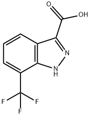 7-(trifluoromethyl)-1H-indazole-3-carboxylic acid 结构式