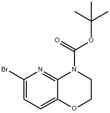 叔丁基-6-溴-2H-吡啶并[3,2-B] [1,4]恶嗪-4(3H)-羧酸盐 结构式