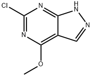 6-CHLORO-4-METHOXY-1(2)H-PYRAZOLO[3,4-D]PYRIMIDINE 结构式