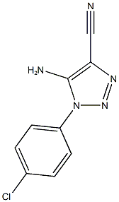 5-amino-1-(4-chlorophenyl)-1H-1,2,3-triazole-4-carbonitrile 结构式