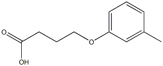 4-(3-methylphenoxy)butanoic acid 结构式