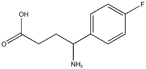 4-amino-4-(4-fluorophenyl)butanoic acid 结构式