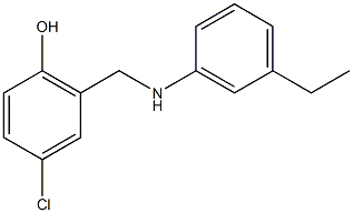 4-chloro-2-{[(3-ethylphenyl)amino]methyl}phenol 结构式