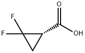 (1S)-2,2-二氟环丙烷-1-羧酸 结构式