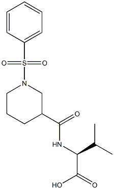 (2S)-2-{[1-(benzenesulfonyl)piperidin-3-yl]formamido}-3-methylbutanoic acid 结构式