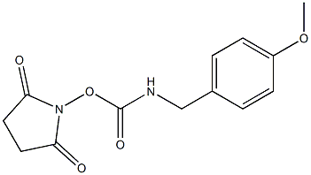 1-({[(4-methoxybenzyl)amino]carbonyl}oxy)pyrrolidine-2,5-dione 结构式