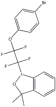 1-(4-bromophenoxy tetrafluoroethyl)-3,3-dimethyl-1,2-benziodoxole 结构式