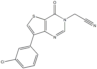 [7-(3-chlorophenyl)-4-oxothieno[3,2-d]pyrimidin-3(4H)-yl]acetonitrile 结构式