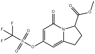 methyl 5-oxo-7-(((trifluoromethyl)sulfonyl)oxy)-1,2,3,5-tetrahydroindolizine-3-carboxylate 结构式