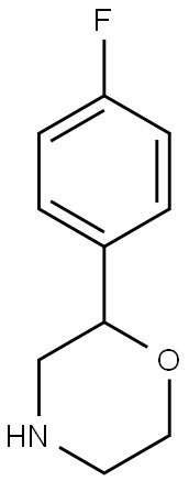 2-(4-FLUOROPHENYL)MORPHOLINE 结构式