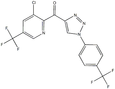 [3-chloro-5-(trifluoromethyl)-2-pyridinyl]{1-[4-(trifluoromethyl)phenyl]-1H-1,2,3-triazol-4-yl}methanone 结构式