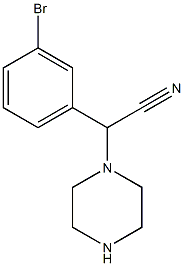 2-(3-bromophenyl)-2-(piperazin-1-yl)acetonitrile 结构式